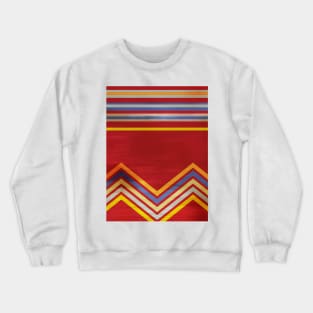 Stripes and Chevrons Ethnic Pattern Crewneck Sweatshirt